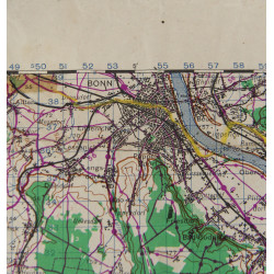 Map, British, BONN, Germany, 1944