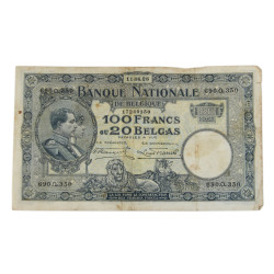 Banknote, 100 Belgian Francs, 1928