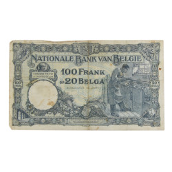 Banknote, 100 Belgian Francs, 1928