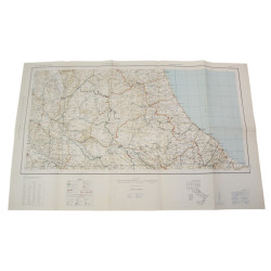 Carte alliée, Italy Road Map, Sheet 16, 1943