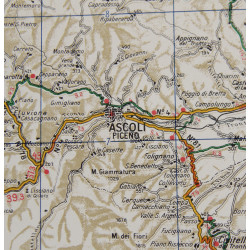 Carte alliée, Italy Road Map, Sheet 16, 1943