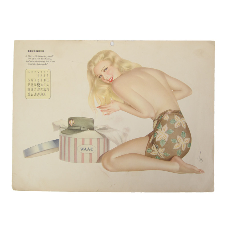 Pin up, WAAC, Esquire, Alberto Vargas, décembre 1943