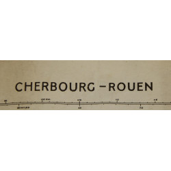 Map, British, CHERBOURG-ROUEN, Normandy, 1941