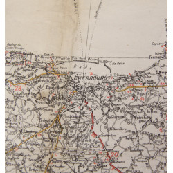 Map, British, CHERBOURG-ROUEN, Normandy, 1941