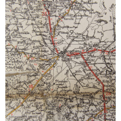 Map, British, CHERBOURG-ROUEN, Normandy, 1941