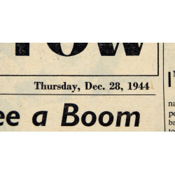 Journal, Tomorrow, 28 décembre 1944, "GI Hunters Foresee a Boom"