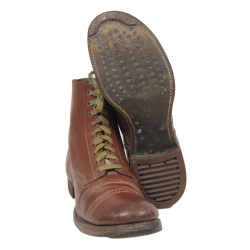 Shoes, Service, Type I, Hobnailed, US Army, Size 10 D, 1941