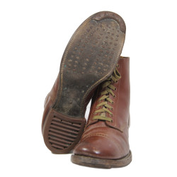 Shoes, Service, Type I, Hobnailed, US Army, Size 10 D, 1941