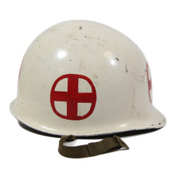 Helmet, M1, Fixed Loops, Sick Bay, US Navy, Corpsman