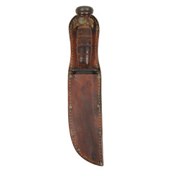 Knife, Fighting, KA-BAR, OLEAN, N.Y., with Leather Scabbard