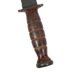 Knife, Fighting, KA-BAR, OLEAN, N.Y., with Leather Scabbard