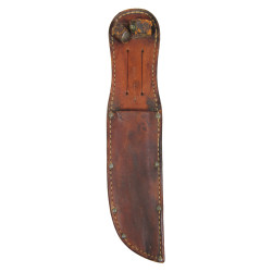 Knife, Fighting, KA-BAR, OLEAN, N.Y., with Leather Scabbard