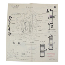 Carte du Fort Bois La Dame, US Army, Metz, 90th Inf. Div.