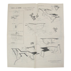 Map, Fort Bois La Dame, US Army, Metz, 90th Inf. Div.