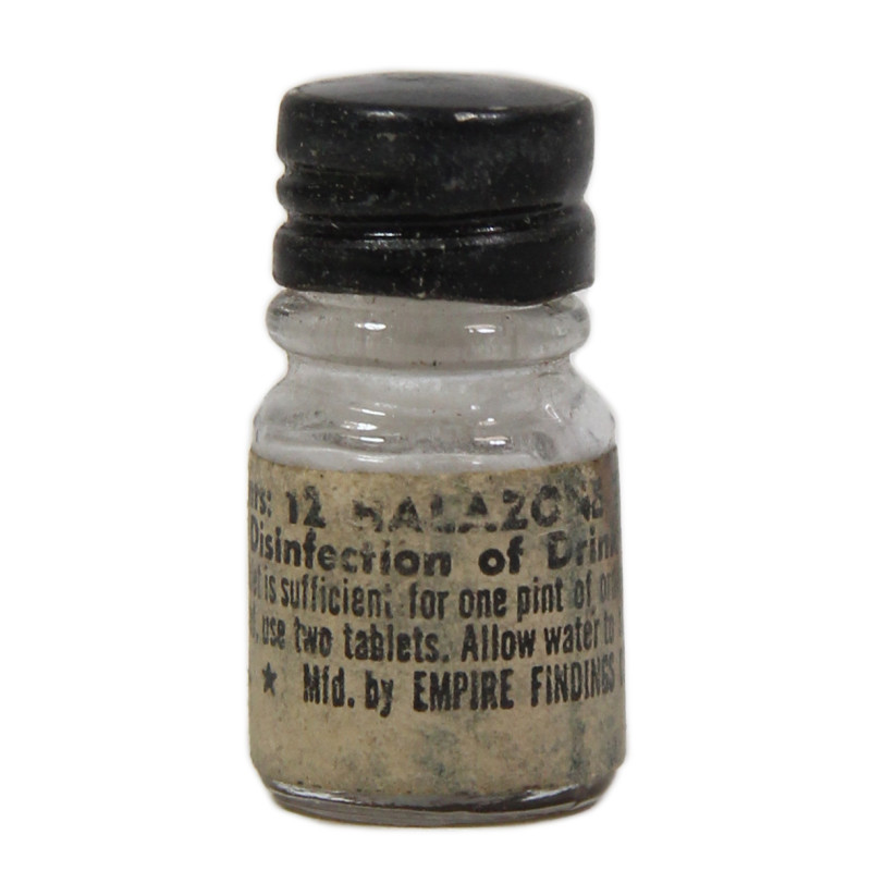 Bottle, Tablets, Halazone, Empire Findings Co.