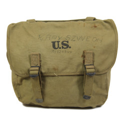 Bag, Field, M-1936, ATLANTIC PRODUCTS CORP. 1943, T/4 Raymond Szweda