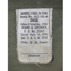 Jacket, Field, M-1943, US Army, 36S