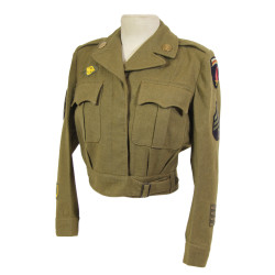 Blouson Ike, WAC, Technician 4th Grade, SHAEF, taille 16R, 1944, British-Made