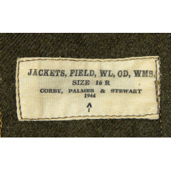 Blouson Ike, WAC, Technician 4th Grade, SHAEF, taille 16R, 1944, British-Made