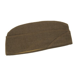 Cap, Garrison, OD, US Army, J. COLLETT LTD. 1944, British-Made, Size 7 ¼, 1st Sgt. Harry Keys, 98th Ordn. Base Depot Co., ETO