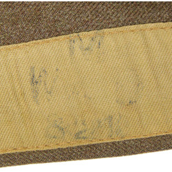 Cap, Garrison, OD, US Army, J. COLLETT LTD. 1944, British-Made, Size 7 ¼, 1st Sgt. Harry Keys, 98th Ordn. Base Depot Co., ETO