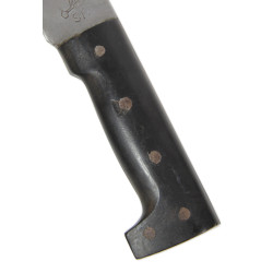 Machette, COLLINS & CO., Legitimus, 1942, avec fourreau en cuir, MILWAUKEE SADDLERY CO. 1942