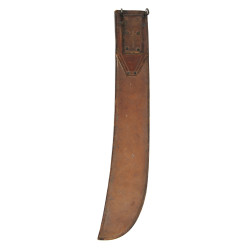 Machete, COLLINS & CO., Legitimus, 1942, with Leather Scabbard, MILWAUKEE SADDLERY CO. 1942