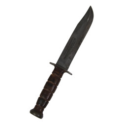 Knife, Fighting, MK 2, KA-BAR, with Leather Scabbard, BOYT -43-