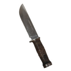 Knife, Cattaraugus 225Q, with Leather Scabbard