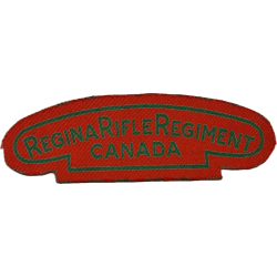 Shoulder Title, The Regina Rifle Regiment, Normandy, Printed