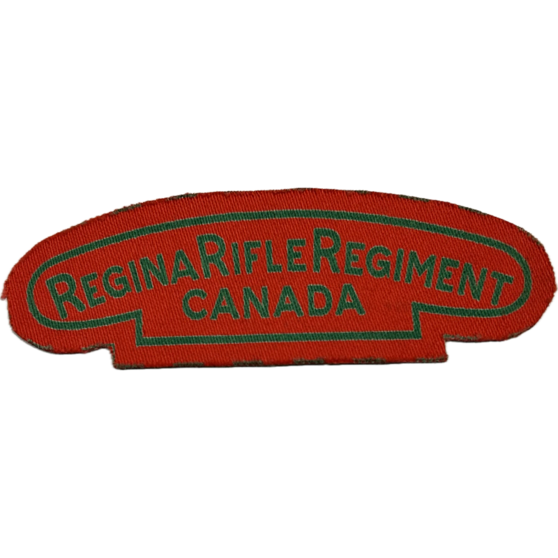 Shoulder Title, The Regina Rifle Regiment, Normandy, Printed