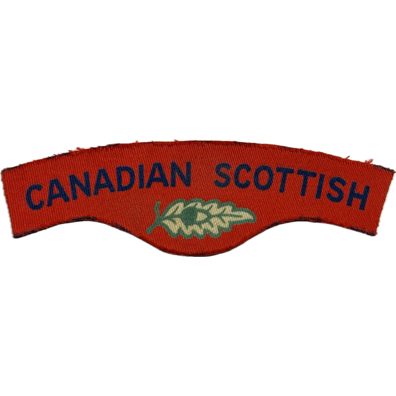 Titre d'épaule, The Canadian Scottish Regiment, Normandie, imprimé