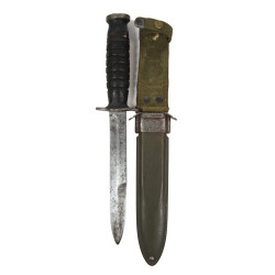 Knife, Trench, USM3, UTICA on Blade, with USM8 Scabbard, 1st Type