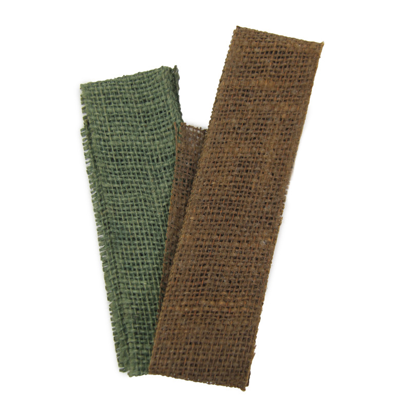 Burlap, Jute, M1 helmet camouflage netting, OD Green & brown