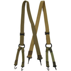 Suspenders, Belt, M-1941, USMC, 1st Type, Flat Buckles, Named