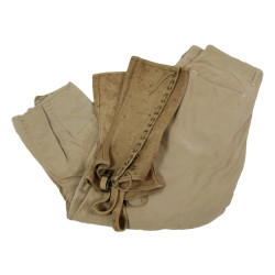 Culotte de cavalerie M-1926, chino, avec guêtres, nominatives