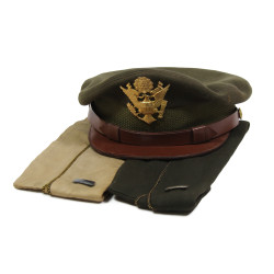 Officer's Visor Cap and Garrison Caps, US Army, 1st Lt. Howard Johnson