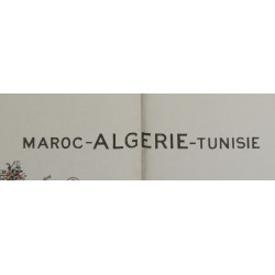 Carte alliée, Africa Road Map, MAROC-ALGÉRIE-TUNISIE, Sheet 151, opération Torch, 1942