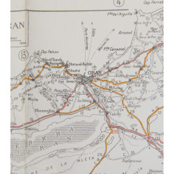 Carte alliée, Africa Road Map, MAROC-ALGÉRIE-TUNISIE, Sheet 151, opération Torch, 1942