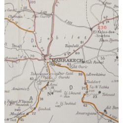 Carte alliée, Africa Road Map, MAROC-ALGÉRIE-TUNISIE, Sheet 151, opération Torch, 1942