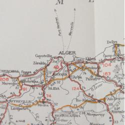 Map, Allied, Africa Road Map, MAROC-ALGÉRIE-TUNISIE, Sheet 151, Operation Torch, 1942