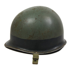 Casque M1, pattes fixes, Naval Amphibious Forces, bande bleue, D-Day