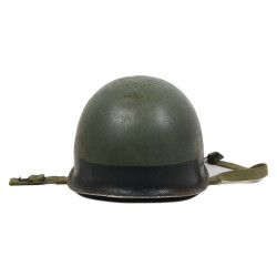 Casque M1, pattes fixes, Naval Amphibious Forces, bande bleue, D-Day