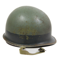 Casque M1, pattes fixes, Naval Amphibious Forces, bande bleue, D-Day