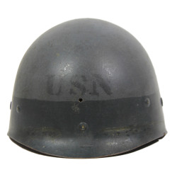 Casque M1, pattes fixes, Naval Amphibious Forces, bande bleue, D-Day