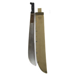 Machette à dents de scie, COLLINS & CO., Legitimus, avec fourreau en toile Mk 2, US Navy