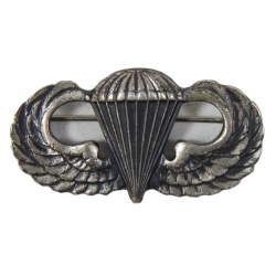 Badge, Parachutist's, 'Jump Wings', US Army, BELL TRADING POST, Sterling, Pin Back