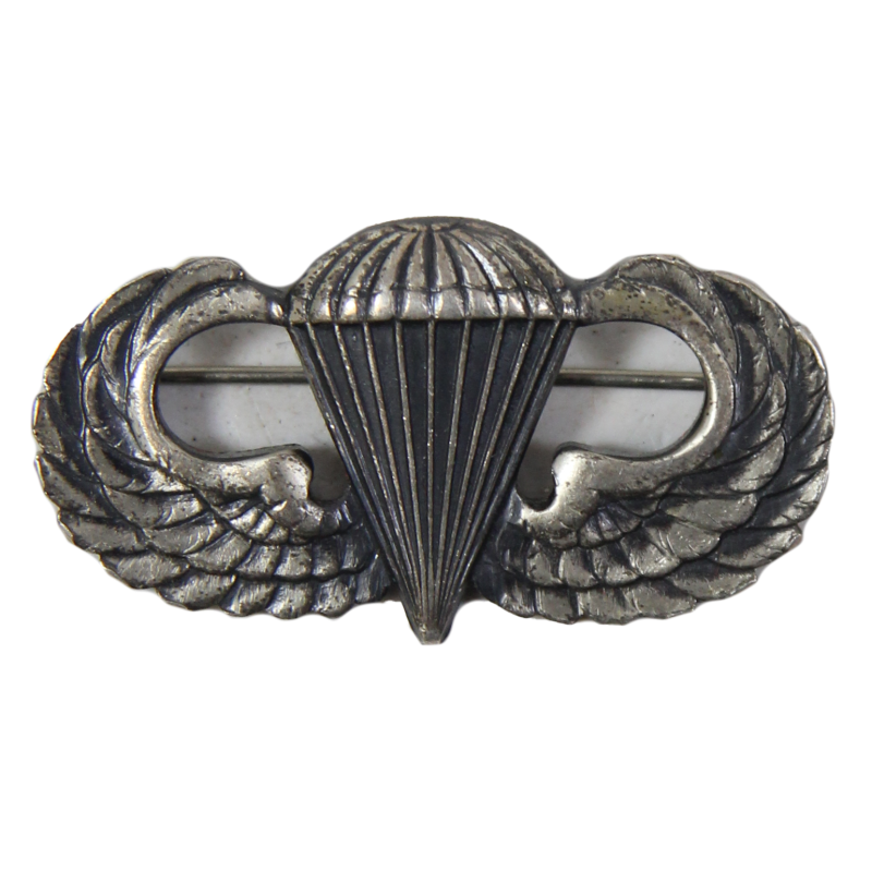 Badge, Parachutist's, 'Jump Wings', US Army, BELL TRADING POST, Sterling, Pin Back