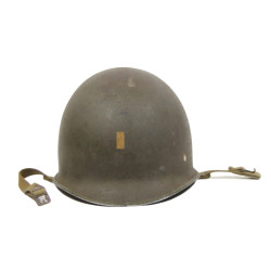 Casque M1, pattes fixes, 2nd Lieutenant, liner WESTINGHOUSE, modèle de transition