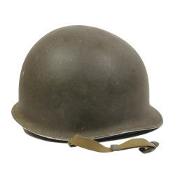 Casque M1, pattes fixes, 2nd Lieutenant, liner WESTINGHOUSE, modèle de transition